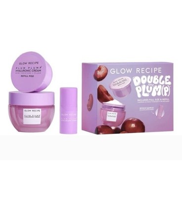 GLOW RECIPE Double The Plum(p) Kit Plum Plump Refillable Gift Set/ BRAND NEW 