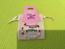 New Little Words Project "HoHoHo Santa Charm Beaded Bracelet Gift Bag