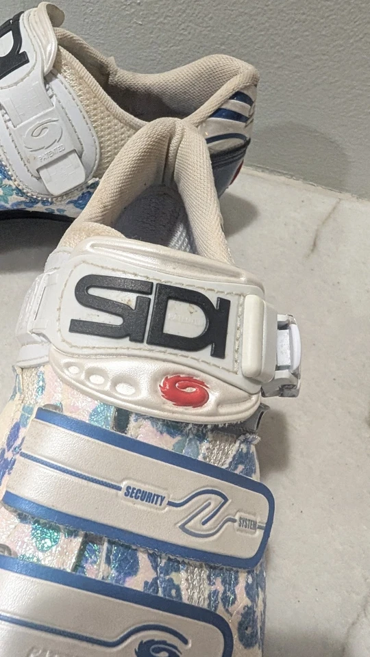 Zapatos de ciclismo Sidi Genius 5 Pro azules florales para mujer talla 41 o EE. UU. 10 Foto 4 de 4