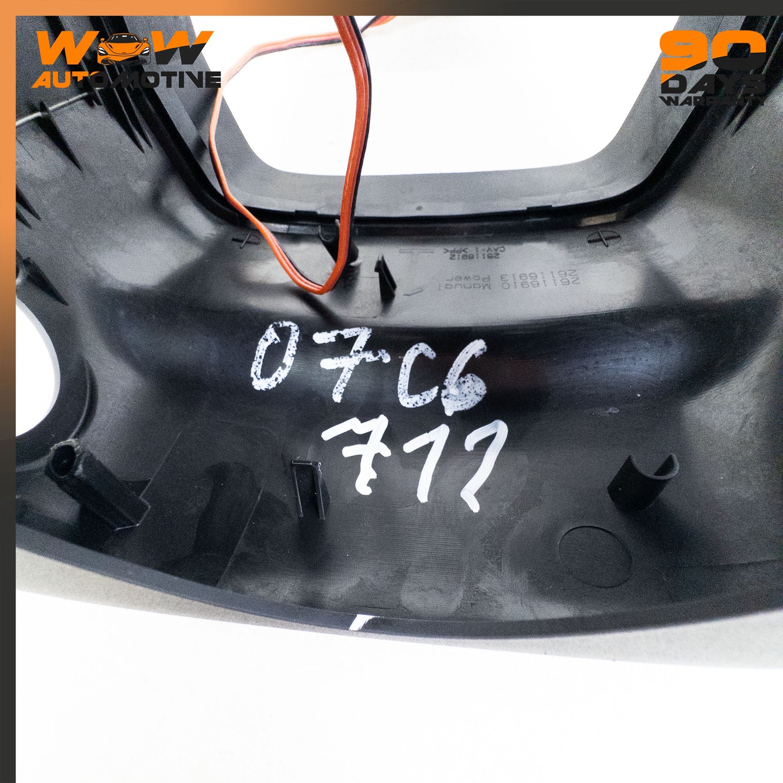 06-13 CHEVROLET CORVETTE C6 STEERING WHEEL COLUMN SHROUD COVER BLACK OEM
