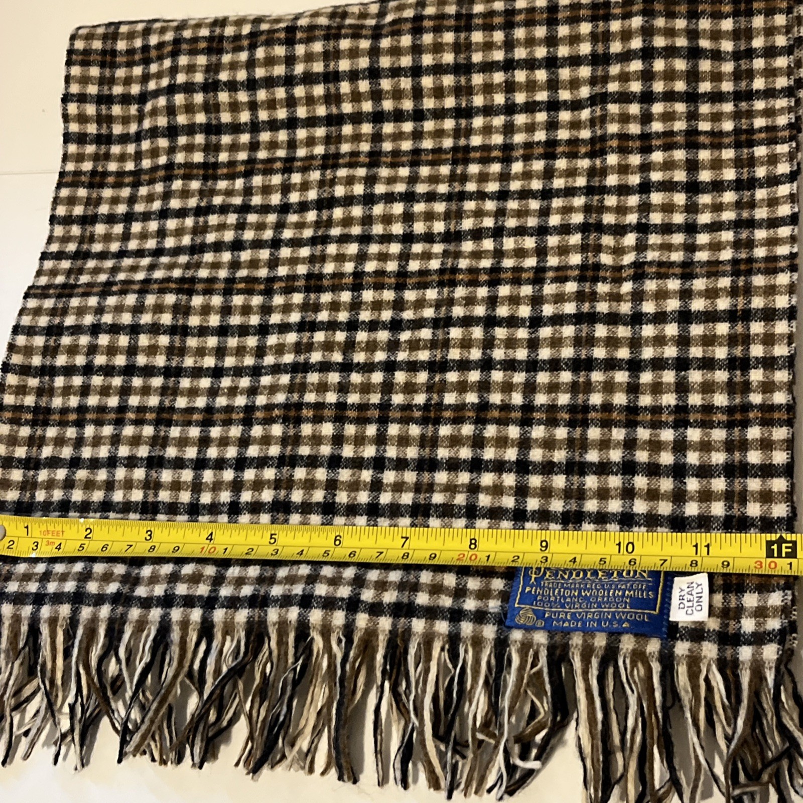 Pendleton Plaid Wool Scarf Men - image 2