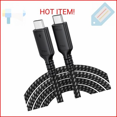 DteeDck USB 4 Cable 6ft for Thunderbolt 4, USB4 40Gbps High Speed Data Transfer,