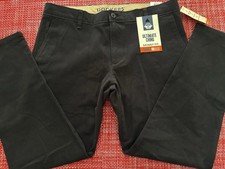 Dockers Mens Khaki Black Flat Skinny Flex Fit Chino Khaki Dress Pants 36x29 NWT 