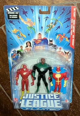 Justice League Unlimited: GREEN LANTERN, THE FLASH & RED TORNADO 4'' Figures