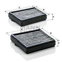 MANN-FILTER CUK 20 000-2 Innenraumluftfilter OE 2038300318 kompatibel mit CLK CL