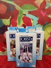 JOBST ActiveWear Lot 3Pr Knee Hi CT Socks 15-20mmHg Small Cool White New In Box