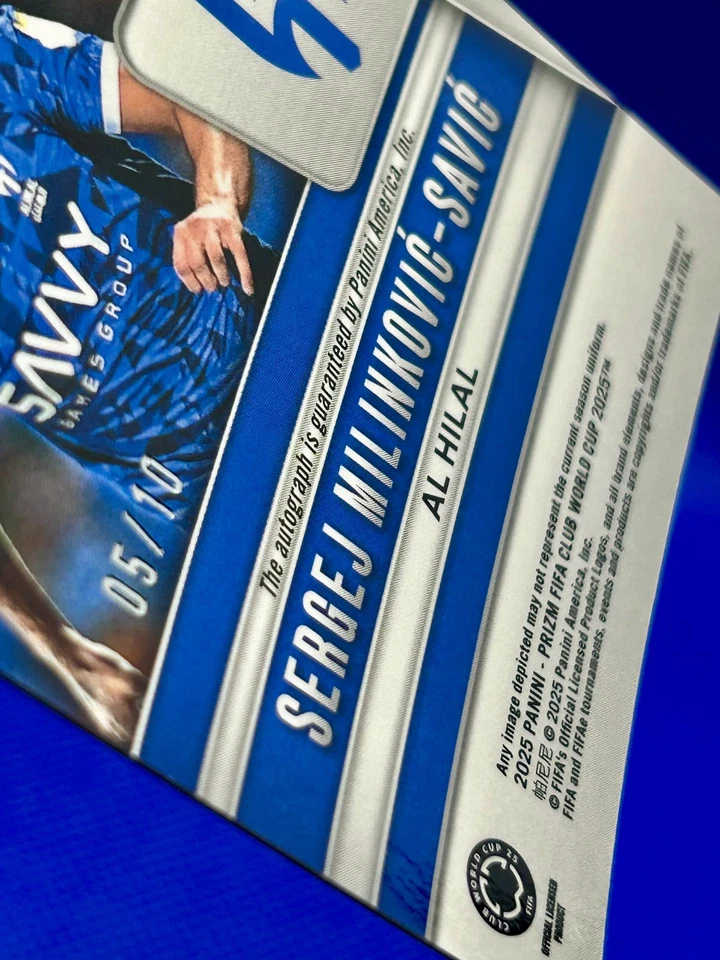 2025 Panini Prizm FIFA Sergej Milinkovic-Savic #S-SMS Gold Velocity Auto /10 - Image 3 of 3