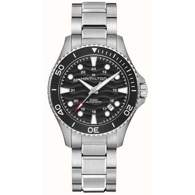 New Hamilton Navy Scuba  40mm Black Dial Steel Men's Watch H82415130