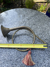 Bb Brass Bugle Antique Finish, Small Bore, 10cm Bell, Strap Eyelets