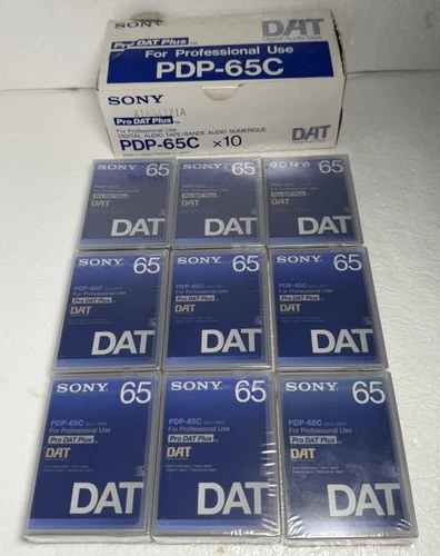 Sony PDP-65C Pro Dat Plus Pack Digital Audio Tape Genuine (9) SEALED