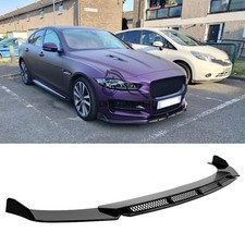 Kit spoiler labbro divisore paraurti anteriore nero lucido stile rete per Jaguar XE XJ XF