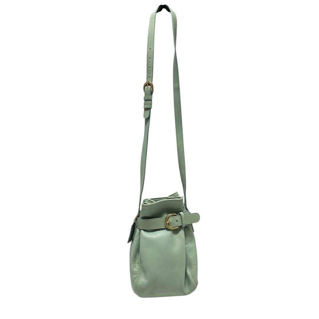 Vintage Coach Soho Belted Pouch 4156 Mint Green Leath… - Gem