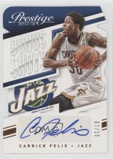 2014 Panini Prestige Bonus Shots Orange Die-Cut 7/15 Carrick Felix #43 Auto s1i