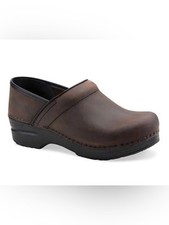 Dansko Women's Size 38 US 7.5-8 Professional Antique Brown Oiled Clogs