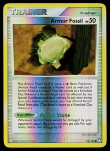 Pokemon Mysterious Treasures 116/123 Armor Fossil Reverse Holo