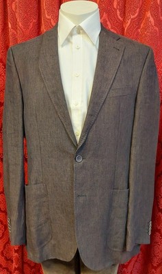 Bäumler Somme-Sakko Jacket Gr.54 braun Einreiher 2-Knopf S552C
