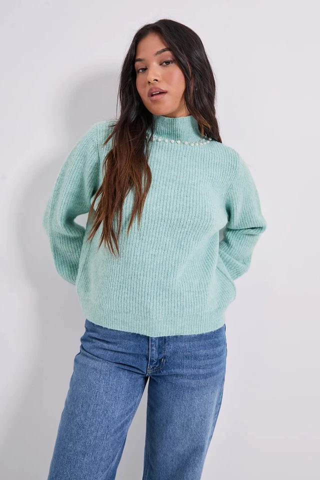 Jersey y cárdigans informales Dorothy Perkins Sage para mujer Foto 2 de 4