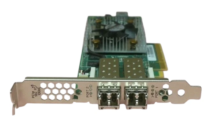 QLogic Dual Port 16Gb/s FC QLE2672-F PCIe Host Bus Adapter HBA + 2x 16Gb SFP's - Image 2 of 4