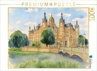 Calvendo Puzzle Schwerin Castle | 1000 Pieces, Finished Size 25.2 × 18.9 In (64