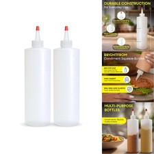 16 oz BPA-Free Squeeze Bottles 2 Pack Leak Proof For Condiments, Arts  Crafts