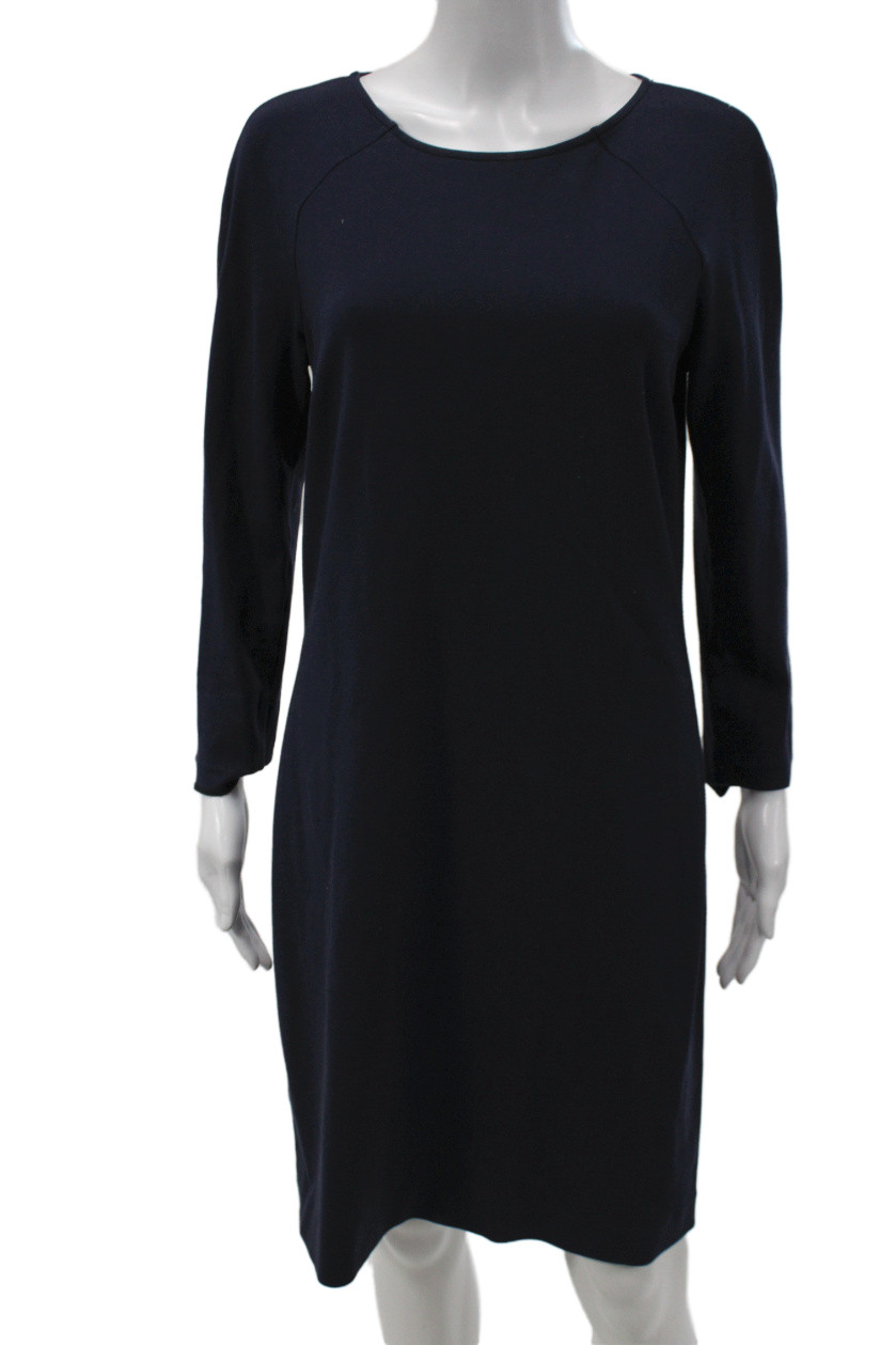 Wolford Womens Shift Dress Dark Blue Long Sleeve Round Neck Size 8Free Shipping in US $100+ Orders | $6.95 Orders Below