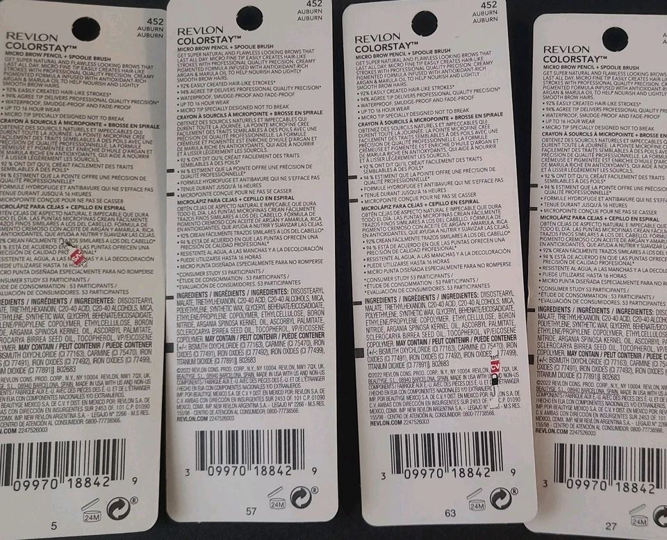 4X Revlon ColorStay Micro  Tip Eyebrow Pencil, 452 Auburn - Image 2 of 4