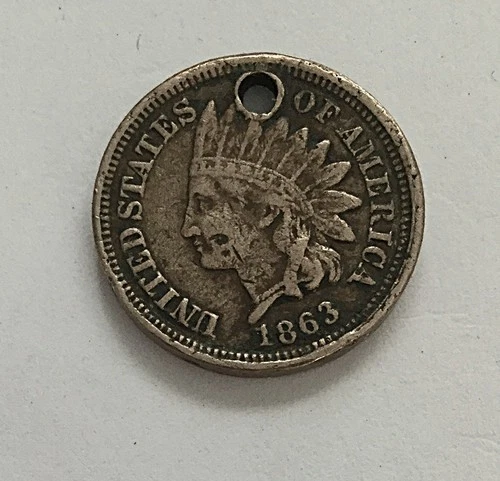 1863 UNITED STATES  ONE CENT COIN