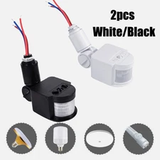 2x Switch Adjustable Movement Detector Motion Sensor Sensor Light Infrared PIR