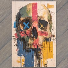 STICKER Skull Abstract Graffiti X Eyes Drip Street Colorful Red Blue Yellow