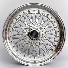 17 Rs Style Silver Machine Lip Wheels Rims Fits 5x100 5x112 17x8.5 35
