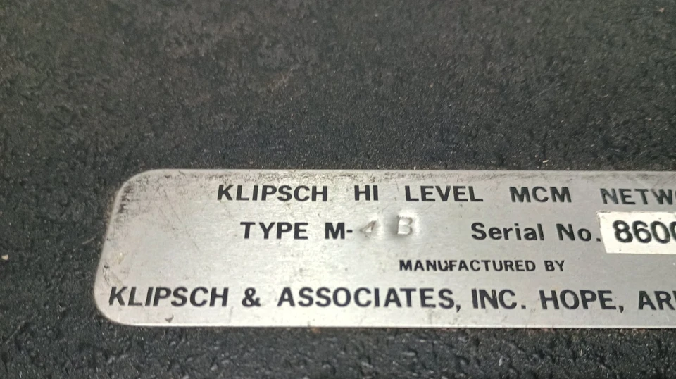 Vintage Klipsch HI Level Network MCM Crossover M-4B 4-Way - MTM, MSM, MSSM, MWM - Image 3 of 4