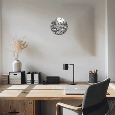 1pc Round Farmhouse Sketch Wall Art - Modern Farmhouse Decor Painting, Lightweig