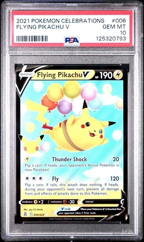 Pokemon Celebrations 25th Anniversary Flying Pikachu V 006/025 PSA 10