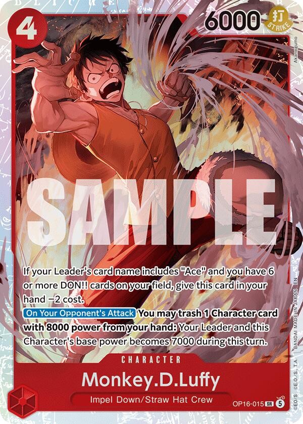 ONE PIECEカードゲーム モンキー・D・ルフィ OP16-015 Monkey.D.Luffy OP16-015 The Time of Battle for sale | eBay