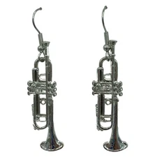 Trumpet Earrings, Silver, Harmony Jewelry