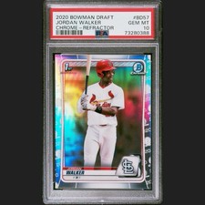 2020 Bowman Draft Chrome Jordan Walker #BD-57 Refractor (RC) PSA 10