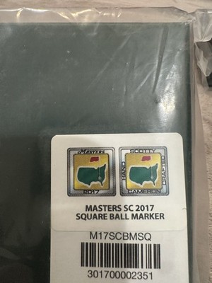 Marqueur De Golf Scotty Cameron Masters 2018 - Édition Limitée - Type Carte