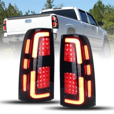 Smoked LED Tail Light For Chevy Silverado 1999-2006 For GMC Sierra 1999-2002 NEW