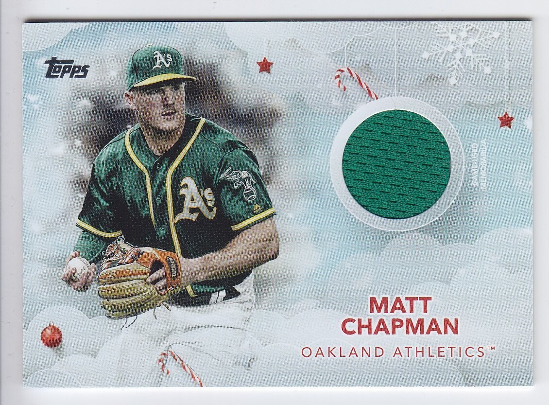 2020 TOPPS WALMART HOLIDAY MEGA MATT CHAPMAN JERSEY RELIC MEMORABILIA Athletics
