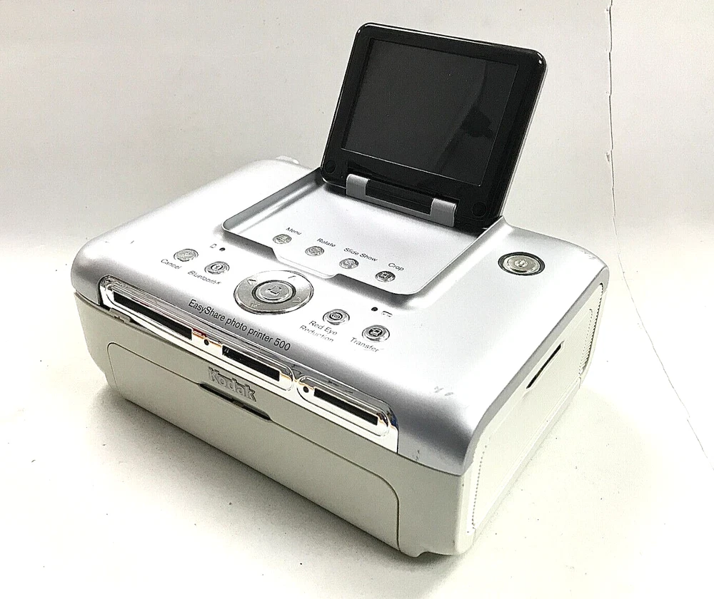 Kodak Easyshare Photo Printer 500, CD Software, Photo Paper, Tray. Untested.
