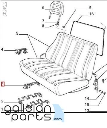 7586361 Tirador regulación asiento der. Fiat Ducato /Talento /Citroën /Peugeot N - Imagen 4 de 4