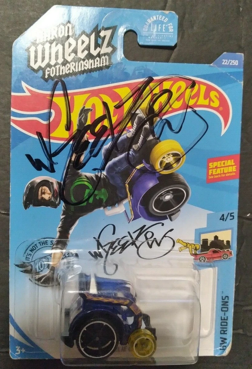 AARON WHEELZ FOTHERINGHAM SIGNED HOT WHEELS WHEELIE CHAIR TOY FIGURE VERY RARE