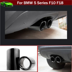 2 Black Exhaust Pipes Tips Muffler Tail Pipe For Bmw 5 Series F10 F18 2010 2021 Ebay