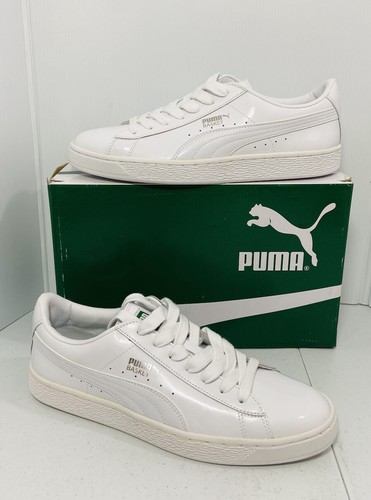 all white puma basket