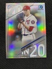 Cade Cavalli 2020 Bowman Chrome Draft 20 in '20 Refractor #/250 Nationals RC