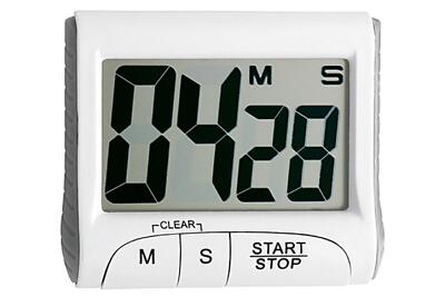 TFA-DOSTMANN Dig. Timer und Stoppuhr weiß Kunststoff Magnet Memory Funktion Neu 