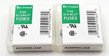 Lot of 10 Littelfuse 2AG Pigtail 230005 125V 5 Amp Glass Fuses 5x15 mm Slow Blow