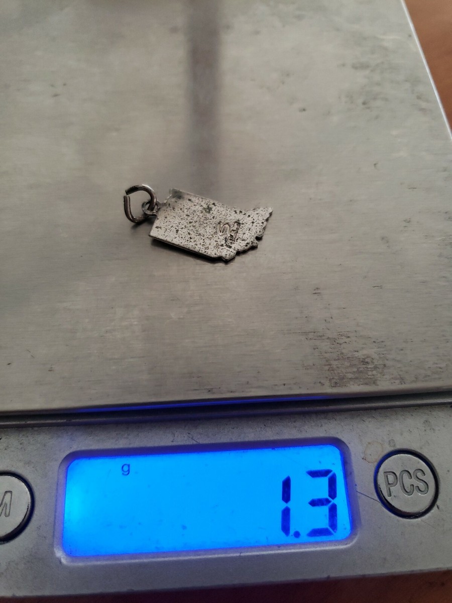 VINTAGE STERLING SILVER INDIANA STATE TRAVEL CHARM STAMPED STERLING View 3