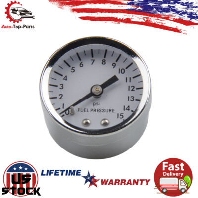 #ad #ad Universal 1.5quot; Dial Fuel Pressure Gauge 0 15psi Oil Pressure Gauge 1 8quot; NPT $11.75