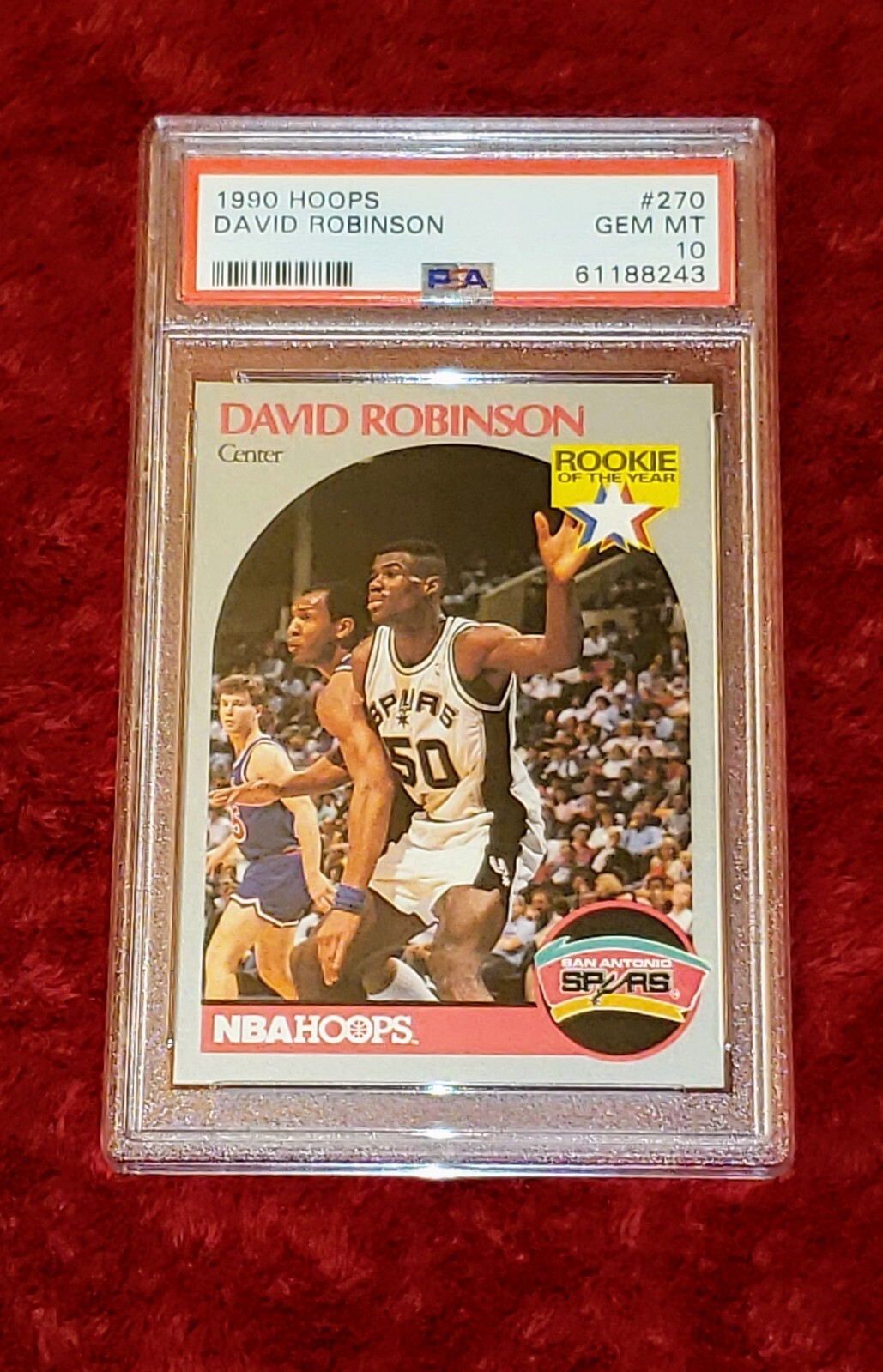 DAVID ROBINSON RC 1990 HOOPS #270 SPURS ROOKIE OF THE YEAR HOF PSA 10 🔥 GEM MT